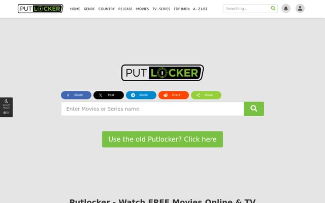 Screenshot of putlocker.vip