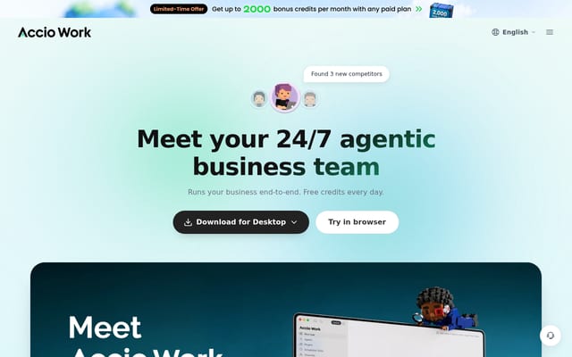 Screenshot of accio.com