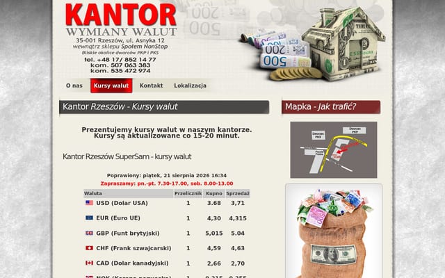 Screenshot of kantorsupersam.pl