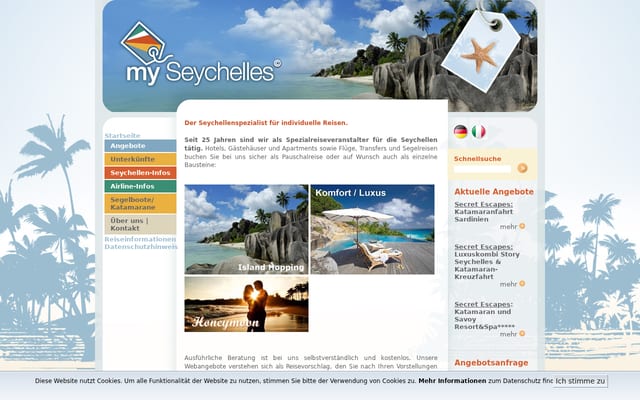 Screenshot of my-seychelles.net