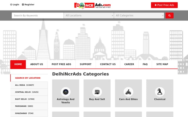 Screenshot of delhincrads.com