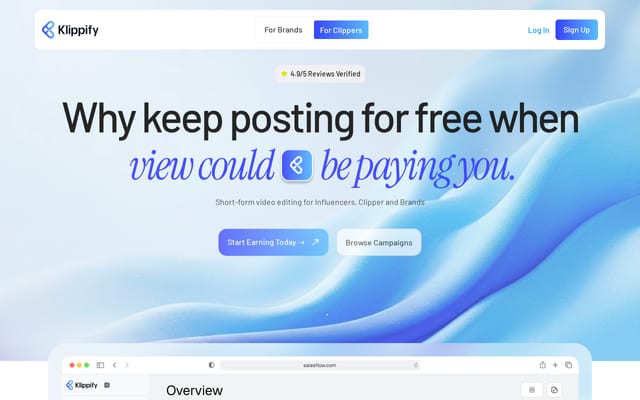 Screenshot of klippify.com