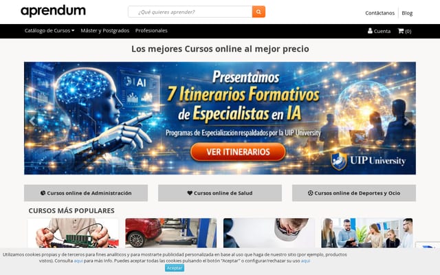 Screenshot of aprendum.cl
