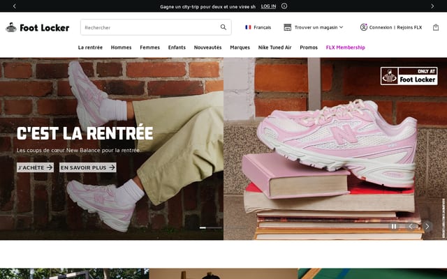 Screenshot of footlocker.fr