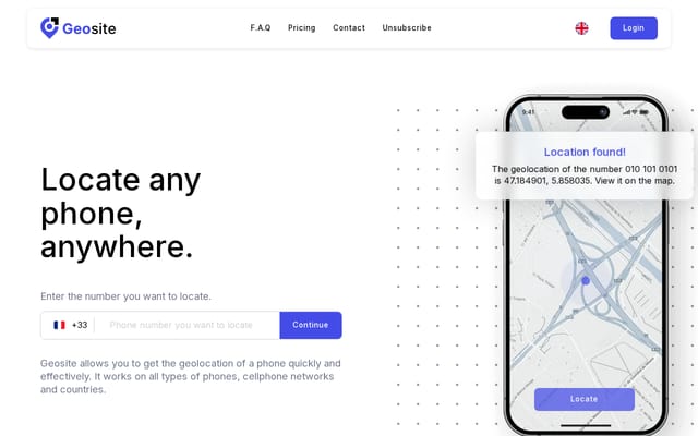Screenshot of geosite.mobi