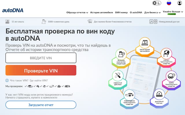 Screenshot of autodna.ru