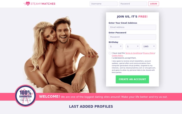 Screenshot of steamymatches.com