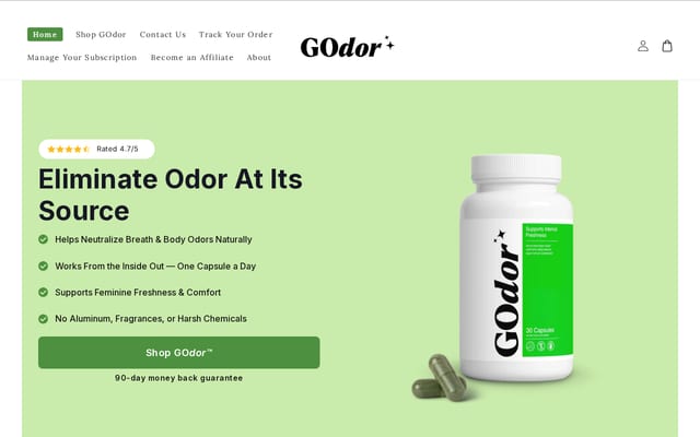 Screenshot of trygodor.com