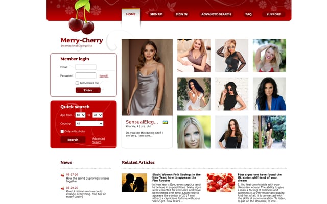 Screenshot of merry-cherry.com