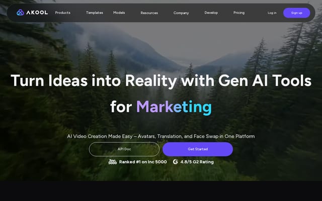 Screenshot of akool.com