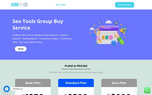 Screenshot of azadseo.com