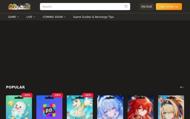Screenshot of enjoygm.com