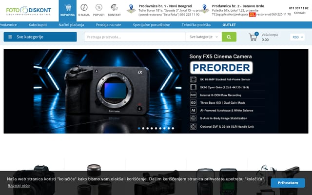 Screenshot of fotodiskont.rs