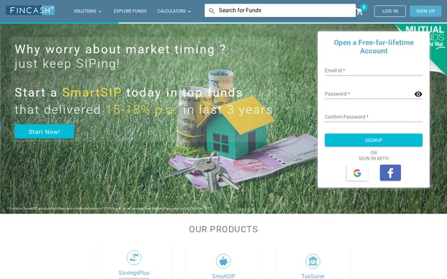 Screenshot of fincash.com