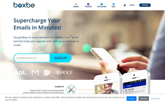 Screenshot of boxbe.com