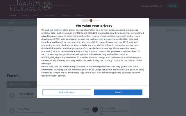 Screenshot of hmfckickback.co.uk