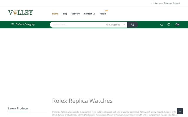 Screenshot of replicavalley.net