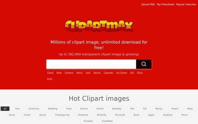 Screenshot of clipartmax.com