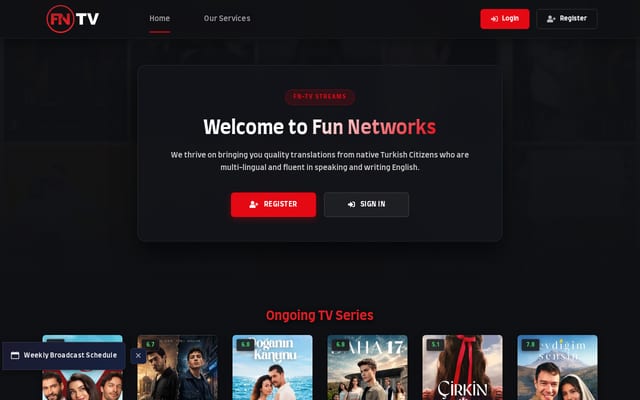 Screenshot of fn-tv.com