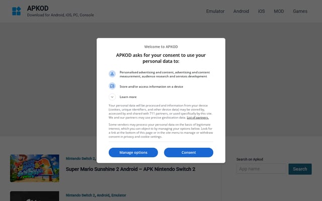 Screenshot of apkod.com