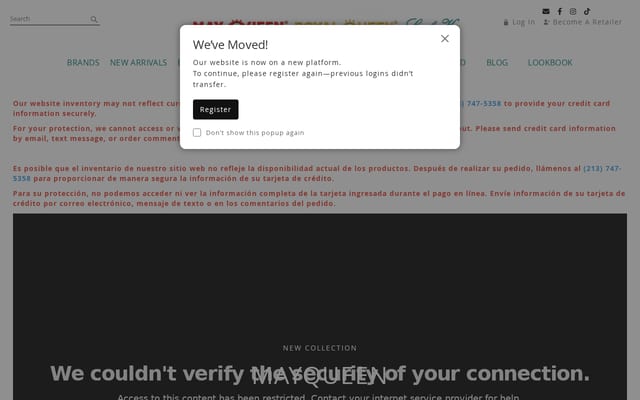 Screenshot of mayqueenusa.com
