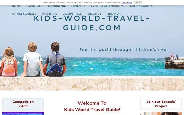 Screenshot of kids-world-travel-guide.com
