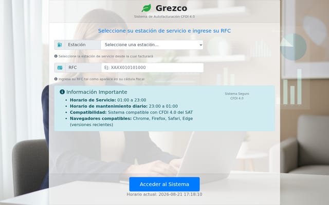 Screenshot of facturadegasolina.com