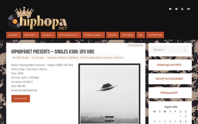Screenshot of hiphopa.net