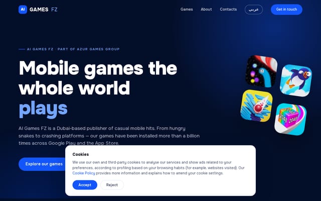 Screenshot of aigames.ae
