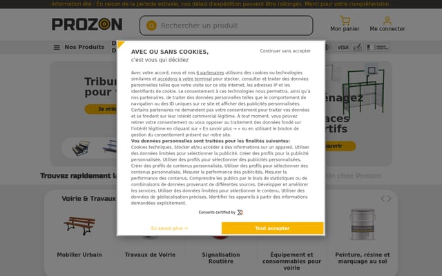 Screenshot of prozon.com