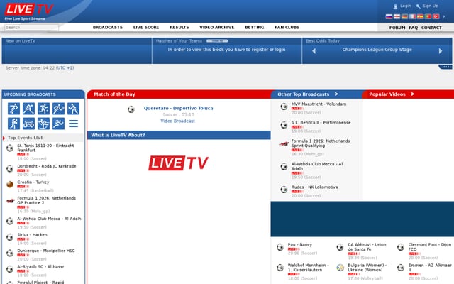 Screenshot of livetvsx.org