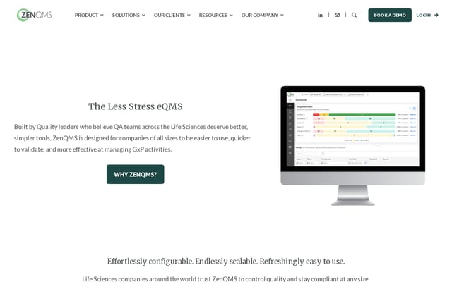Screenshot of zenqms.com