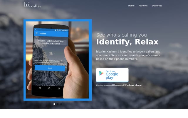 Screenshot of hicaller.com