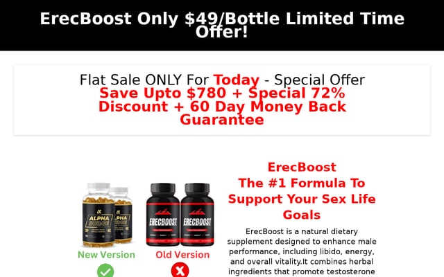 Screenshot of erecboost.us