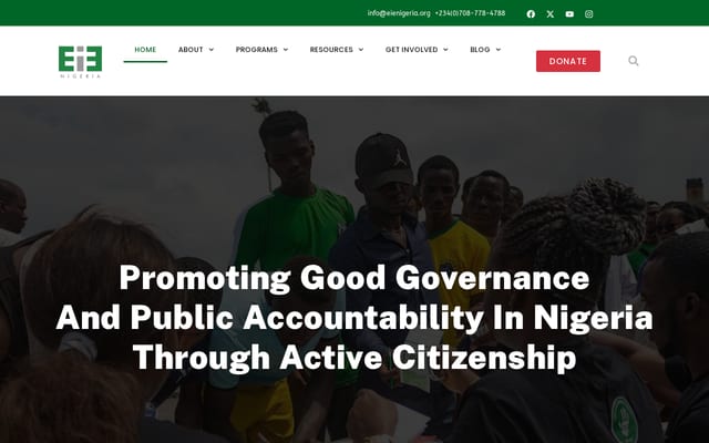 Screenshot of eie.ng