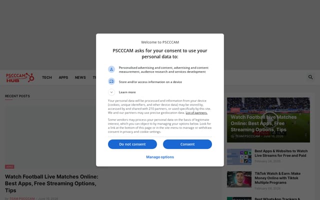 Screenshot of pscccam.blogspot.com