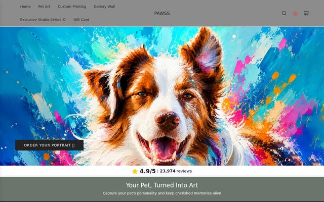 Screenshot of pawss.store