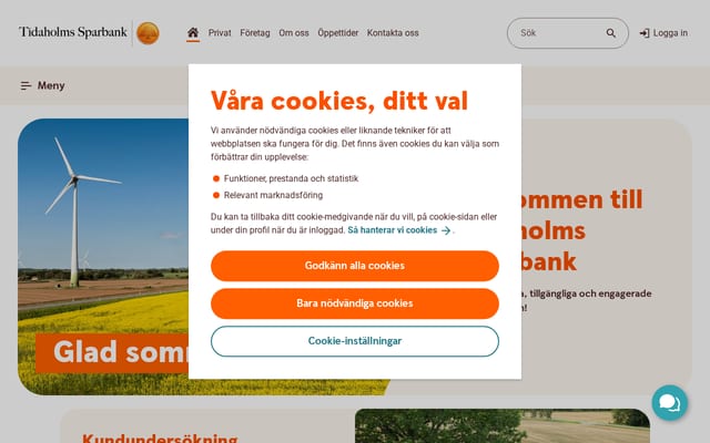 Screenshot of tidaholms-sparbank.se