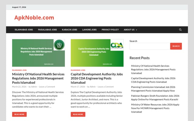 Screenshot of apknoble.com