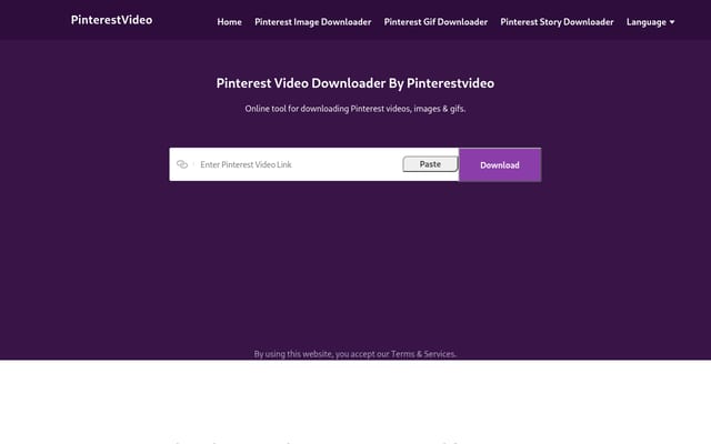Screenshot of pinterestvideo.com