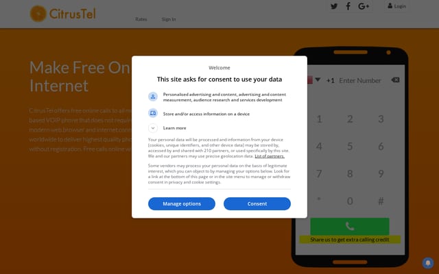Screenshot of citrustel.com