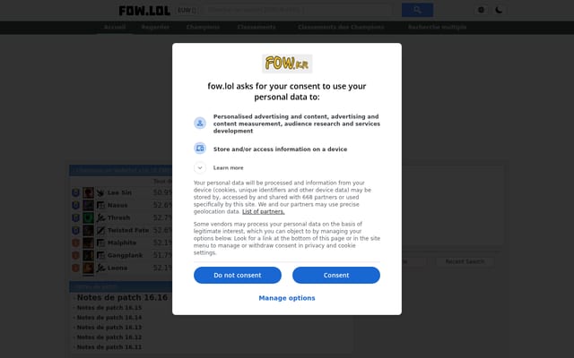 Screenshot of fow.kr
