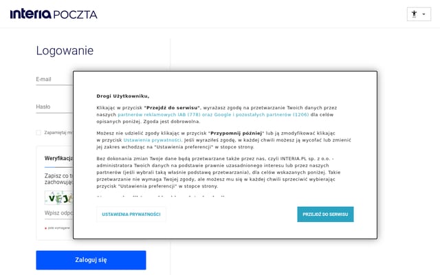 Screenshot of interia.com