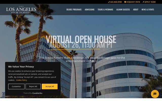 Screenshot of lafilm.edu