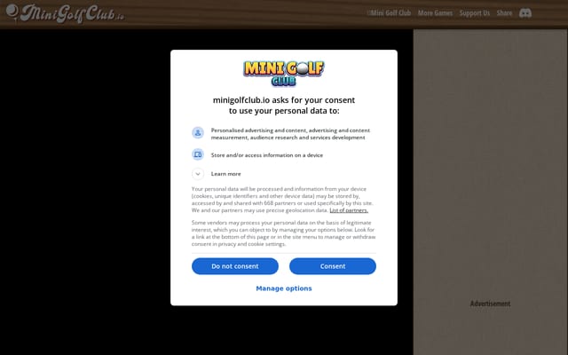 Screenshot of minigolfclub.io