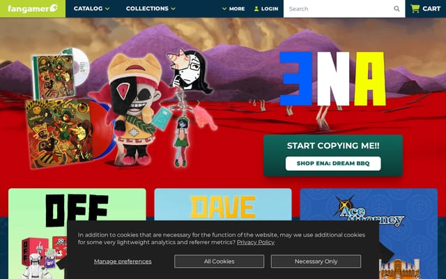 Screenshot of fangamer.com