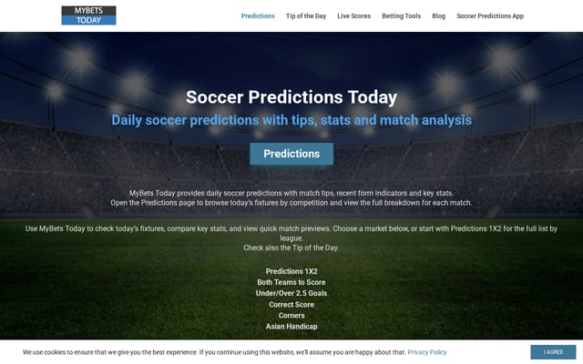 Screenshot of mybets.today