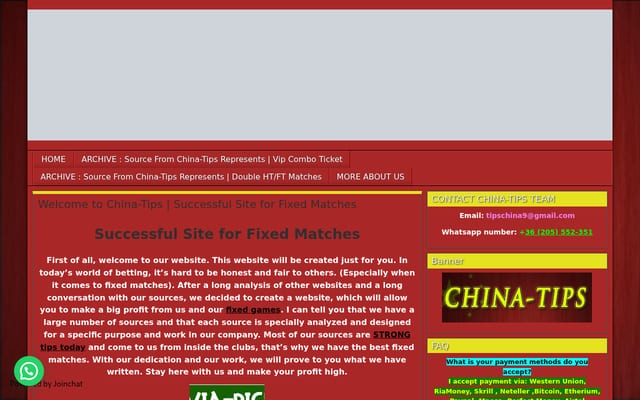 Screenshot of china-tips.com