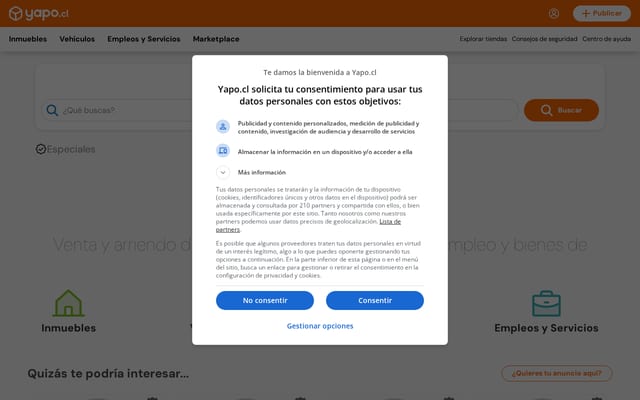 Screenshot of yapo.cl