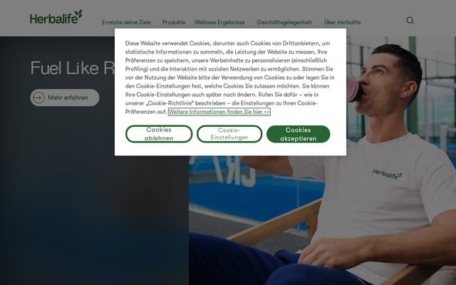 Screenshot of herbalife.com